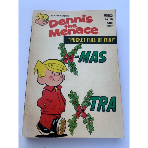 Dennis The Menace "Pocket Full Of Fun!" X-Mas Extra No. 14 Comic Book By Fawcett - Picture 1 of 10